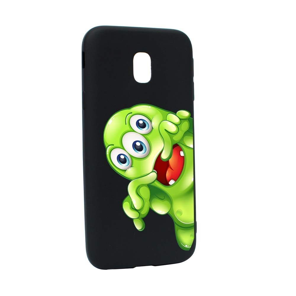Husa Samsung Galaxy J3 2018, Silicon, Green Monster B60