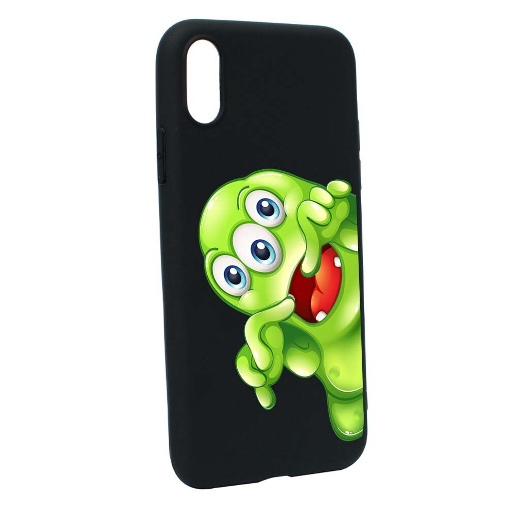 Husa Apple iPhone XS / X, Silicon, Green Monster B60