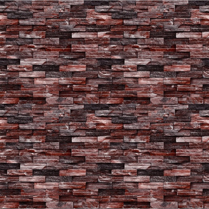 Fototapet de perete autoadeziv si lavabil Zid piatra subtire grena, 400 x 250 cm