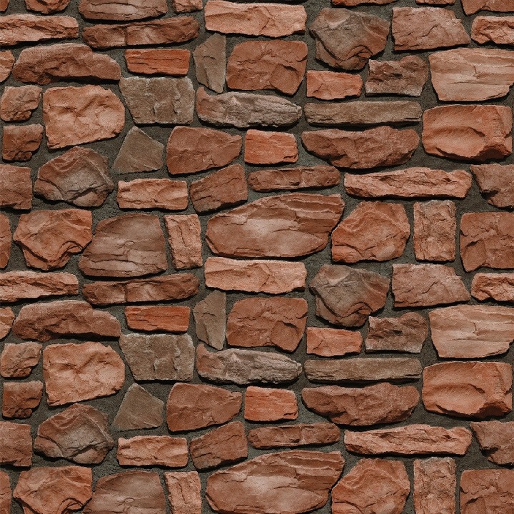 Fototapet Zid pietre diverse maro inchis, 250 x 200 cm