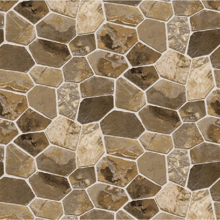 Autocolant Zid piatra romb maro si gri, 220 x 135 cm