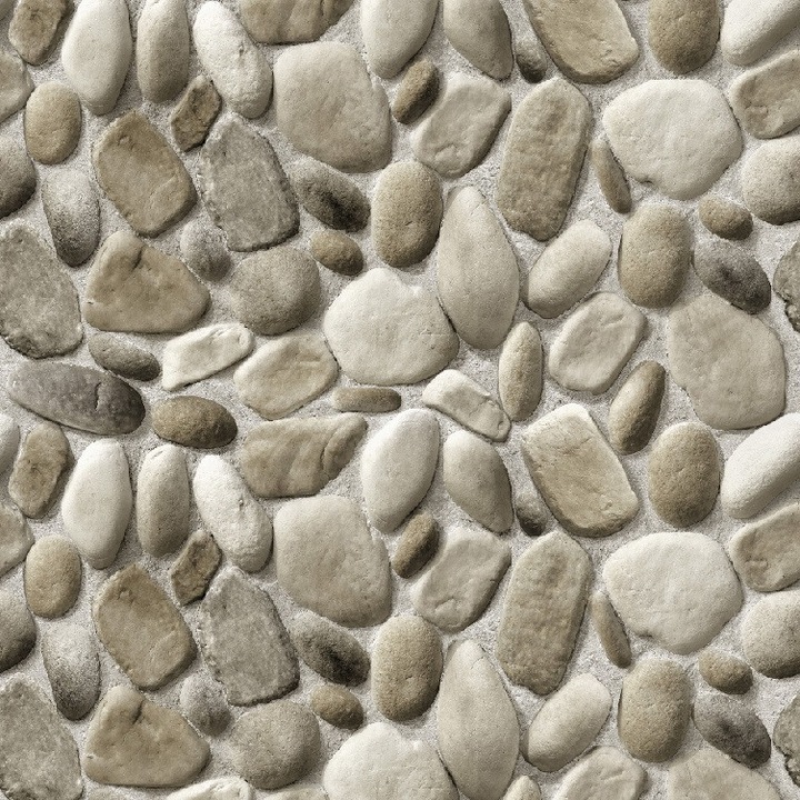 Szürke folyó kőfal tapéta, 400 x 250 cm