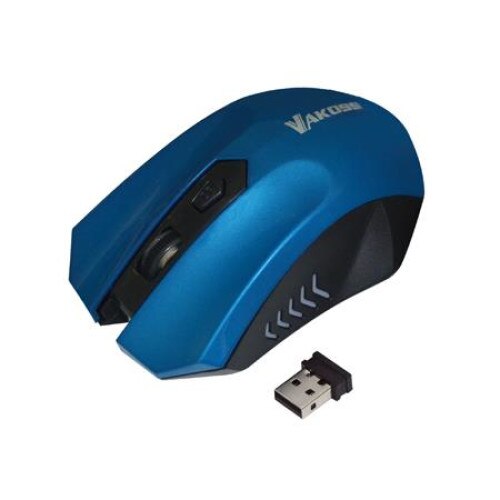 Mouse optic fara fir Vakoss, TTM-658UKB 4D, 800/1200/1600DPI, 2.4GHz, albastru
