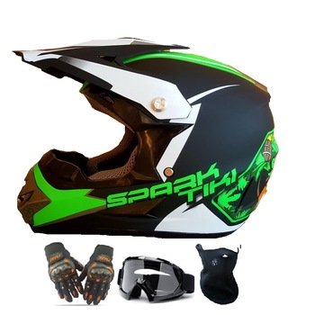 Set Casca Cross/Enduro/Atv/Moto AHP-Spark Verde, M Set Casca Cross/Enduro/Atv/Moto AHP-Spark Verde, M