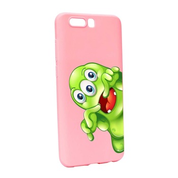 Husa Huawei Honor 9, Silicon, Green Monster P60 Husa Huawei Honor 9, Silicon, Green Monster P60