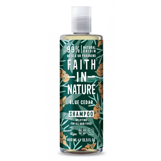 Sampon barbati cu cedru albastru toate tipurile de par, Faith in Nature, 400 ml