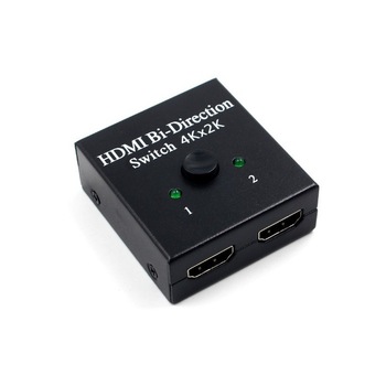 Splitter switch HDMI 4K, HDCP bidirectional, 1 x 2 splitter, 2 x 1 switch, negru Splitter switch HDMI 4K, HDCP bidirectional, 1 x 2 splitter, 2 x 1 switch, negru