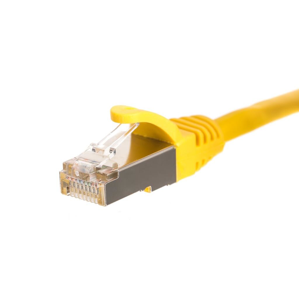 Netrack patch cable RJ45, snagless boot, Cat 5e FTP, 0.25m yellow