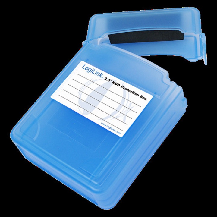 Cutie protectie pentru 2 x HDD 2.5'', LOGILINK , Albastru