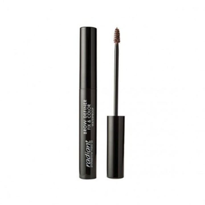 Спирала за вежди Eyebrow Definer Fix&Color Waterproof, Radiant, 04 Тъмнокафяв, 5 ml