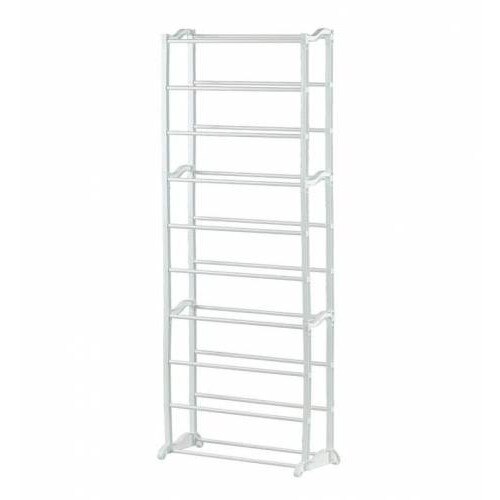 Suport Raft pentru Depozitare Incaltaminte 10 nivele, 140x50cm, Alb