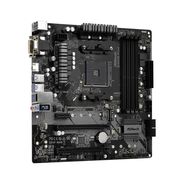 ASRock B450M PRO4 AM4 Alaplap