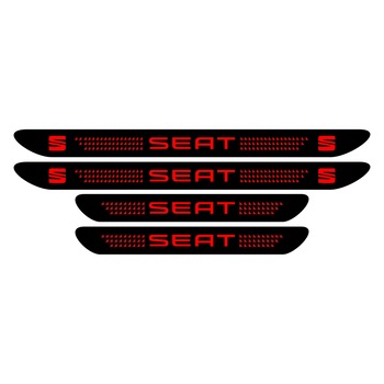 Set stickere praguri Seat, negru - rosu, sticker decorativ Set stickere praguri Seat, negru - rosu, sticker decorativ
