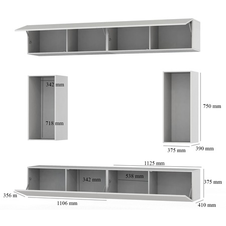 Living Kring Marco, 225/190/39, Antracit/ stejar wotan