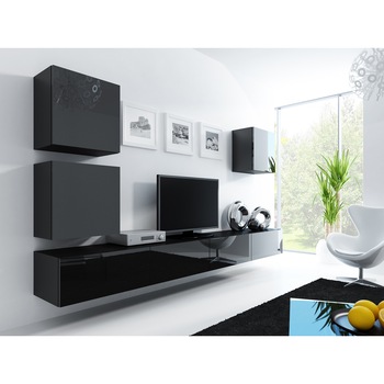 Living Kring Cube, 280/190/40, Negru / Negru Lucios Living Kring Cube, 280/190/40, Negru / Negru Lucios
