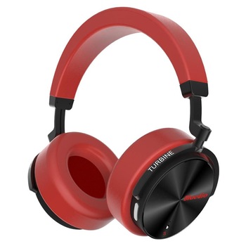 Casti Wireless Stereo Bluedio T5S, Anularea zgomotelor, Tip C, Bluetooth, Microfon, Extra Bass, Senzor Infrarosu, Rosu Casti Wireless Stereo Bluedio T5S, Anularea zgomotelor, Tip C, Bluetooth, Microfon, Extra Bass, Senzor Infrarosu, Rosu