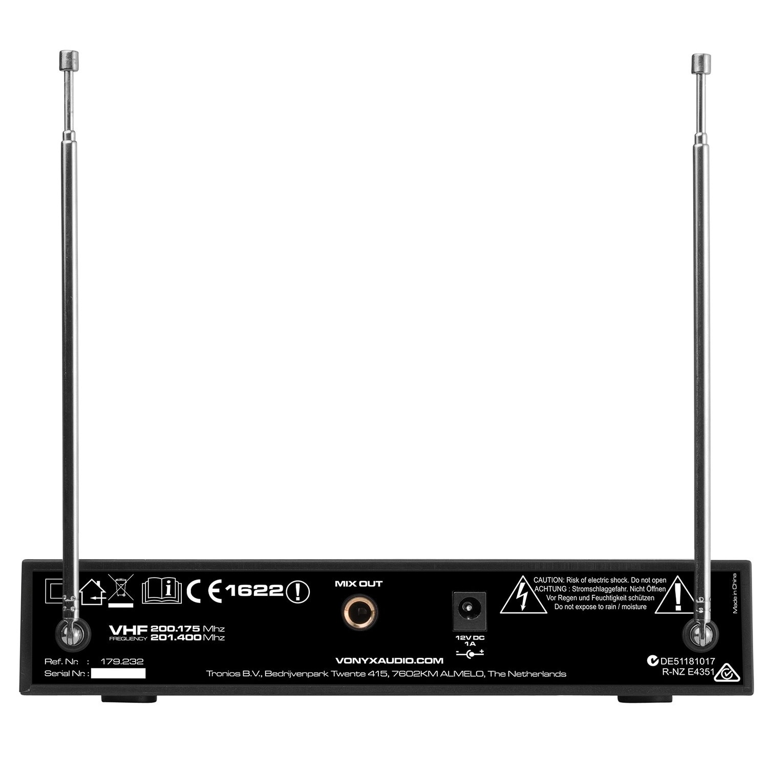 Microfon fara fir set cu 2x microfoane lavaliera VHF cu geanta WM522B