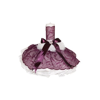 Lumanare pentru botez, dantela, 40x7 cm, dae2813 Lumanare pentru botez, dantela, 40x7 cm, dae2813