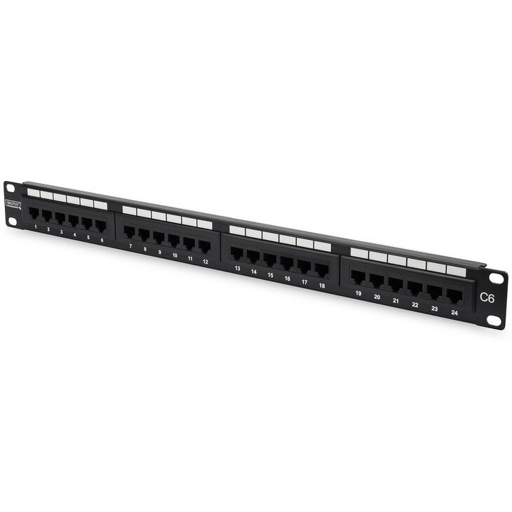 DIGITUS 19'' CAT6 patch panel 24-port UTP