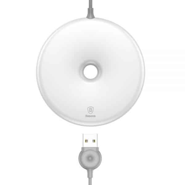 Incarcator Rapid Wireless Qi Universal - BASEUS, forma Gogoasa, Alb