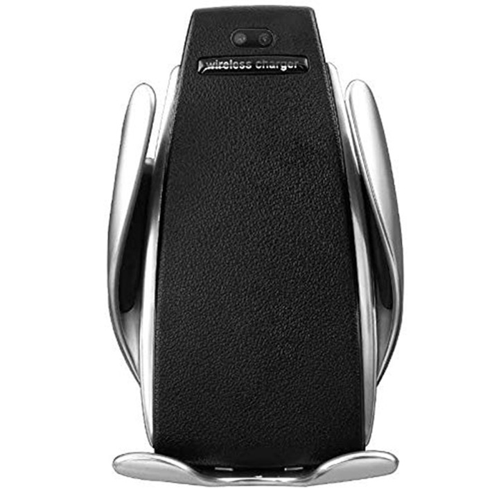 Incarcator auto wireless QI universal, model Penguin Wireless Charger, Silver-Black