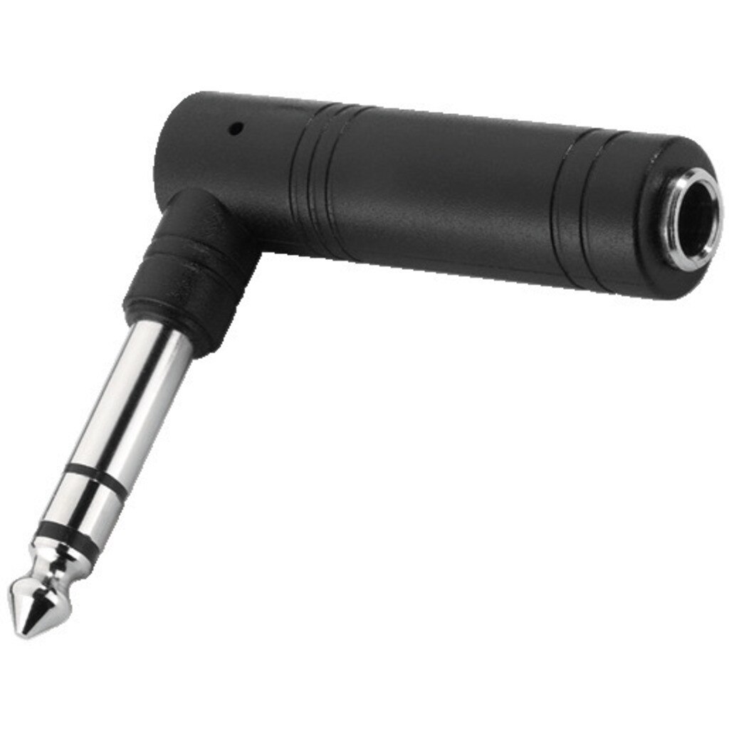 Adaptor Stereo Jack 6.3mm tata - Stereo Jack 6.3 mm mama unghi drept NTA-63A Monacor