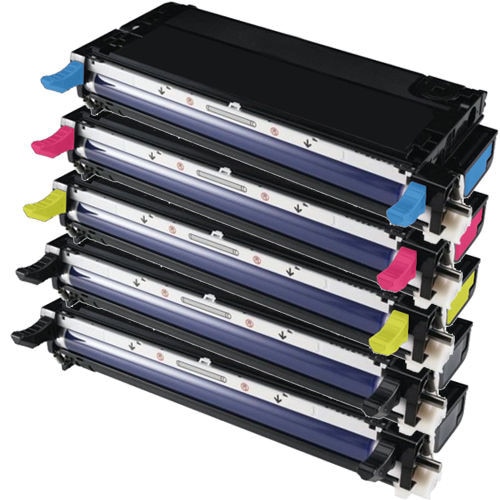Set 5 Cartuse Compatibile pentru Dell 3130 cn [2Bk/M/Y/C ] 1 x 45.000 Pag. |593-10289 / 593-10281 / H516C / G486F|