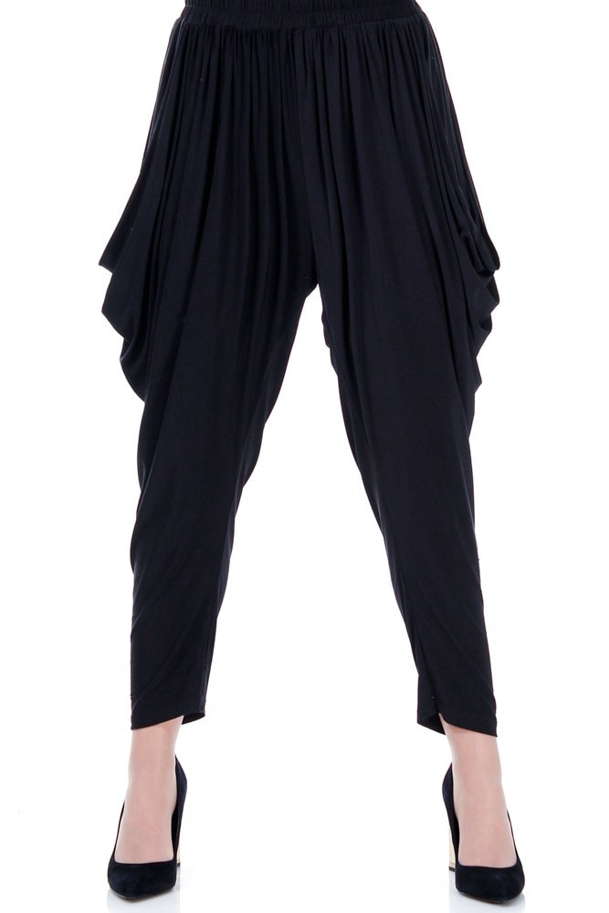 Pantalon jerse negru Liza Panait A-107E