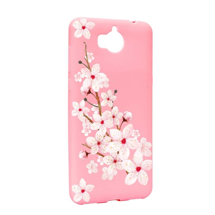 Szilikon védőtok, Huawei Y5 2017 / Y6 2017, Tavaszi virág, P62