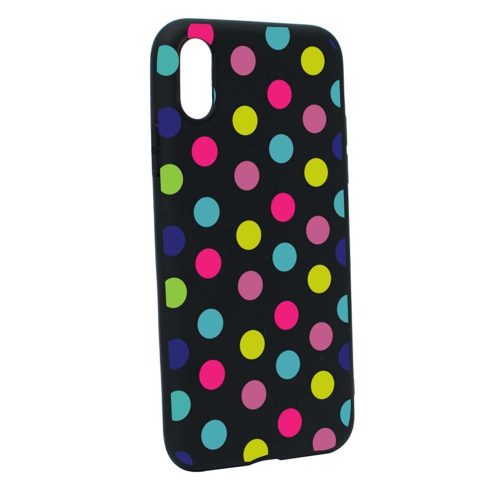 Husa Apple iPhone XS Max, Silicon, Dots Color B61