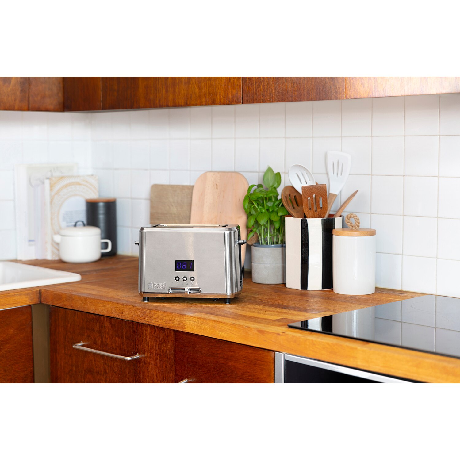 Тостер Russell Hobbs Compact Home 24200-56, 820 W, 1 отвор, Компактен ...