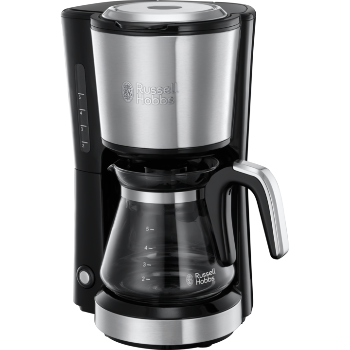 Cafetiera Russell Hobbs Compact Home 24210-56, 650 W, 0.7 L, Design compact, Filtrare rapida, Inox