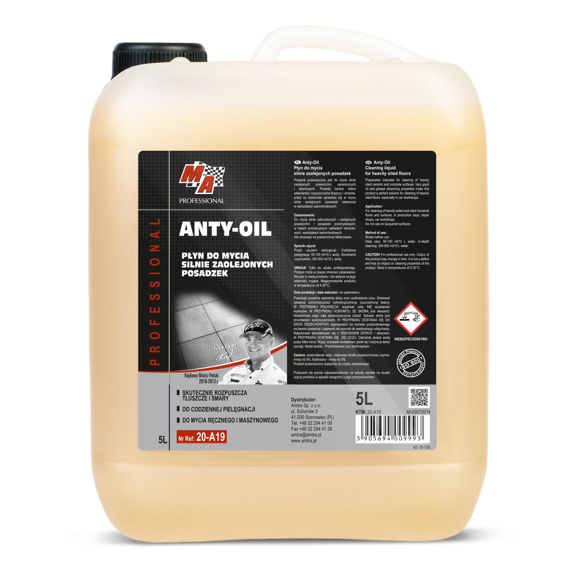 Lichid pentru spalarea pardoselilor foarte uleioase-Anty oil-Ma profesional-5 L