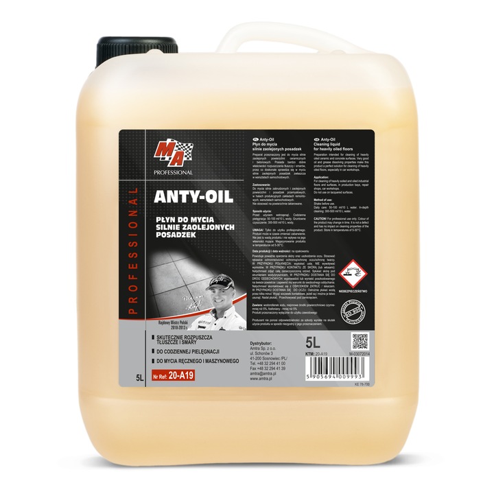 Течност за измиване на много мазни подове-Anti oil-Ma professional-5л