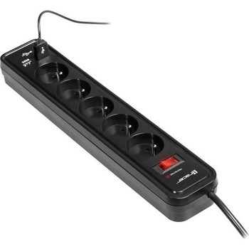 Banda de alimentare Tracer Mobile Ready protectie la supratensiune 5 prize 1.5m 2xUSB negru TRALIS45418 Banda de alimentare Tracer Mobile Ready protectie la supratensiune 5 prize 1.5m 2xUSB negru TRALIS45418