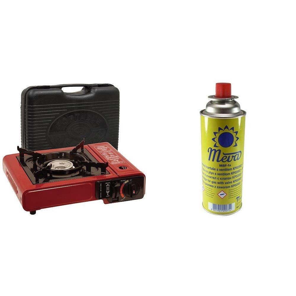 Argaz camping Strend Pro, 2.2 kW cu aprindere piezo + Butelie cadou