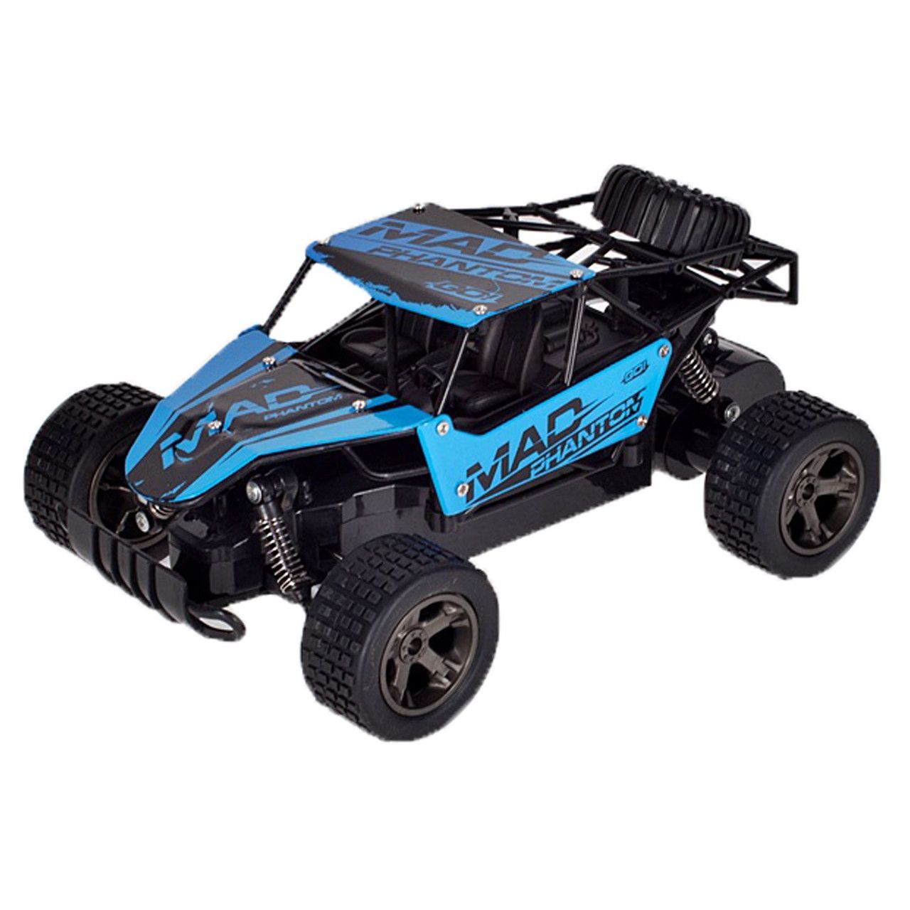 Masina cu telecomanda pentru copii, Scara 1:18 , Suspensie Metalica, Manevrabilitate ridicata, Albastra, Mad King
