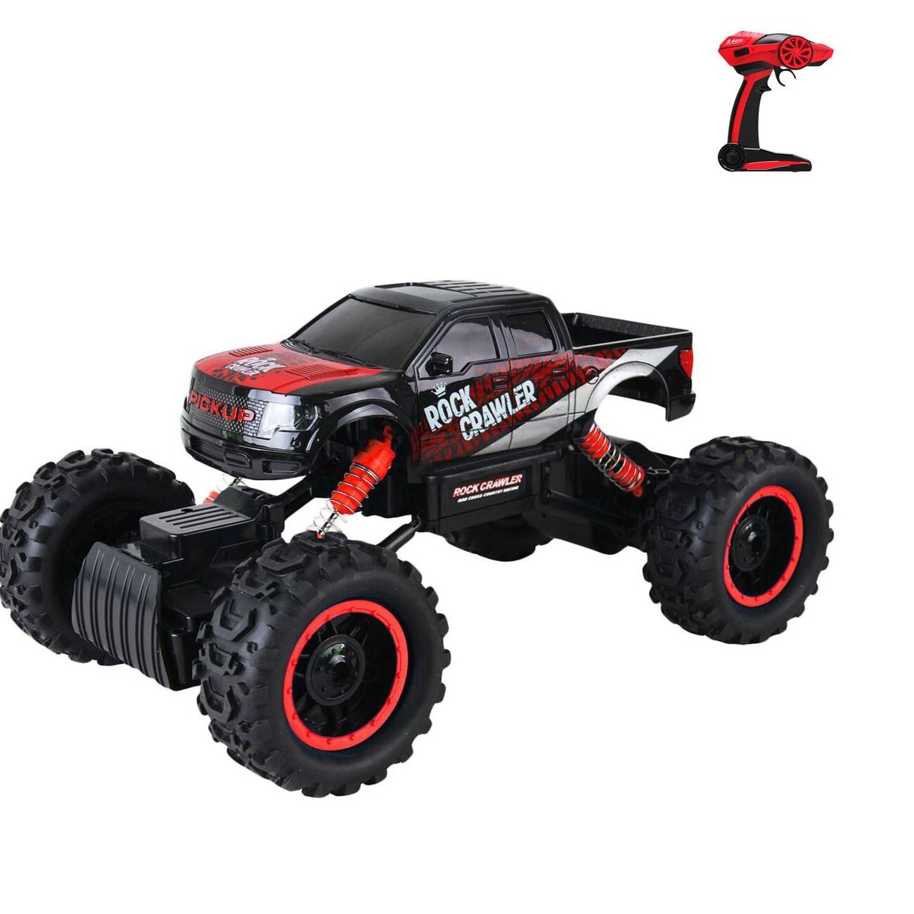 Masinuta cu telecomanda, Zola®, pentru Off-Road, 1:14, negru/rosu