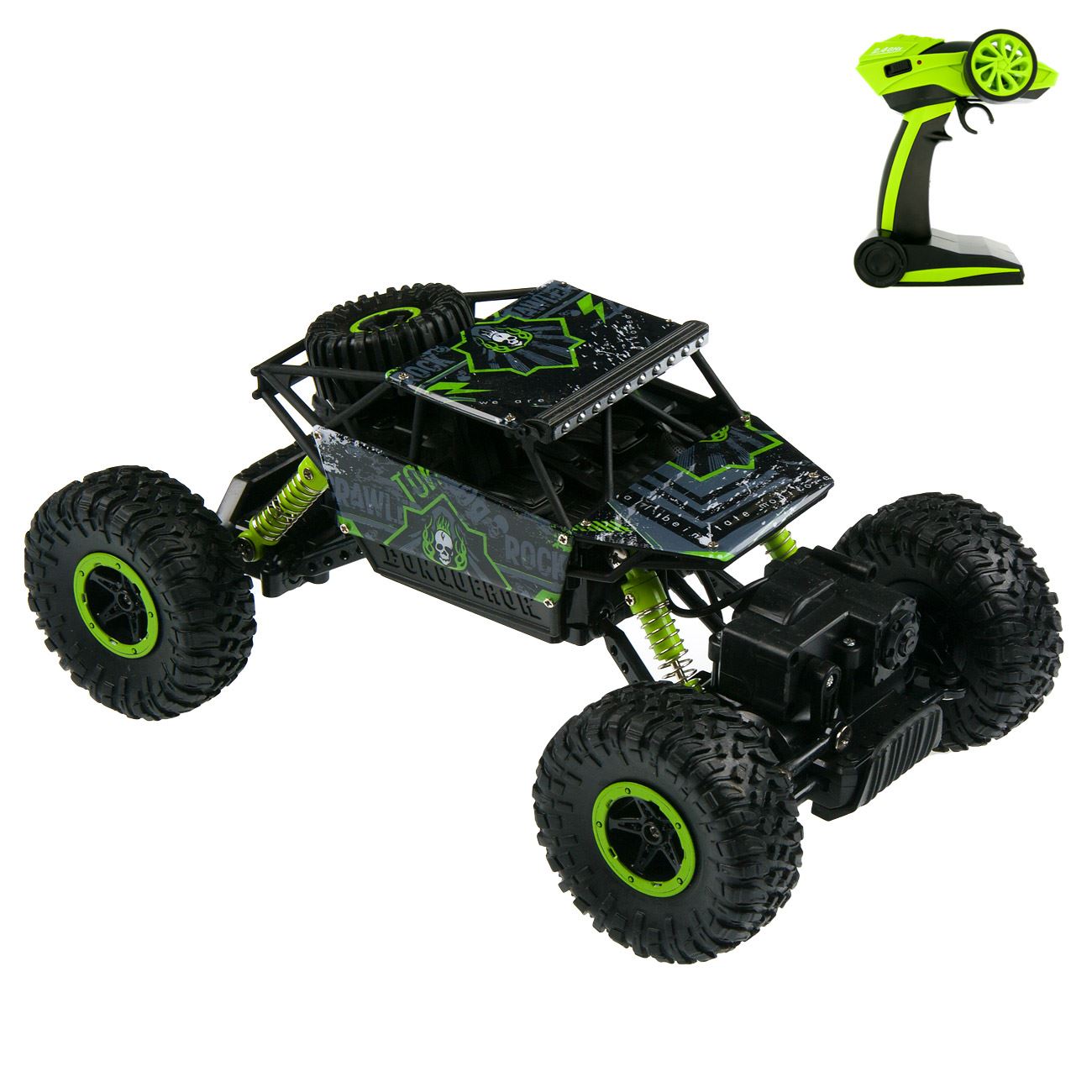 Masinuta cu telecomanda, Zola®, pentru Off-Road, 1:18, verde/negru