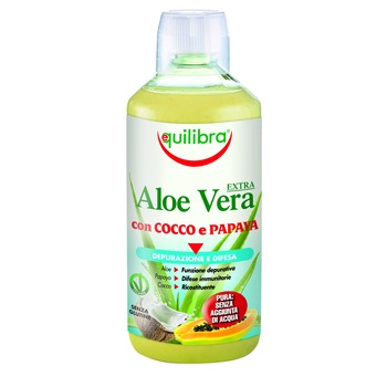 Supliment alimentar antitumoral, regenerant, protector, Aloe Vera Extra cu Nuca de Cocos si Papaya, gel cu pulpa, 1000 ml Supliment alimentar antitumoral, regenerant, protector, Aloe Vera Extra cu Nuca de Cocos si Papaya, gel cu pulpa, 1000 ml