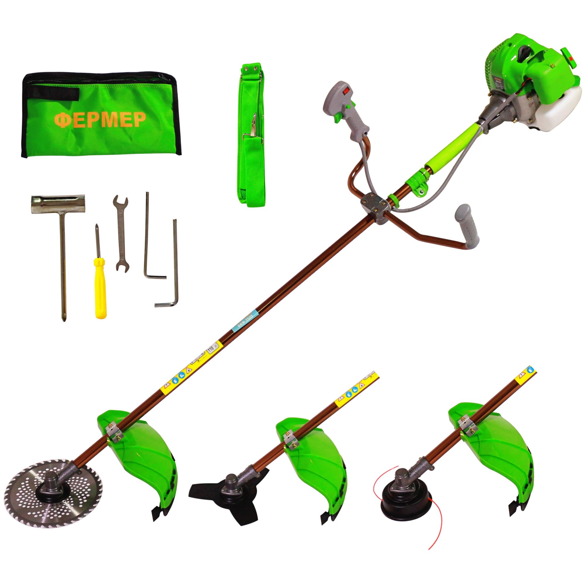 Motocoasa FERMER HY430 5CP,+ 3 Siteme Taiere, 58cc, 12.000Rpm, Model 2019