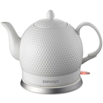 Fierbator de apa Concept RK0050, 1000 W, corp din ceramica, siguranta dubla, oprire automata, Alb Fierbator de apa Concept RK0050, 1000 W, corp din ceramica, siguranta dubla, oprire automata, Alb