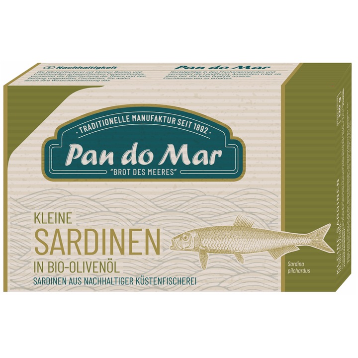 Sardine in Bio Ulei de Masline Pan do Mar 120 g
