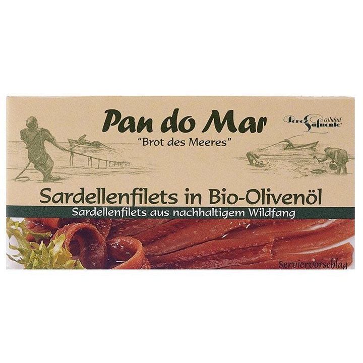 File de ansoa in ulei ECO de masline 50 g - Pan Do Mar