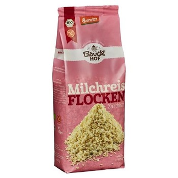 Fulgi de Orez Integral pentru Lapte Fara Gluten Bio 425gr Bauck Hof Fulgi de Orez Integral pentru Lapte Fara Gluten Bio 425gr Bauck Hof
