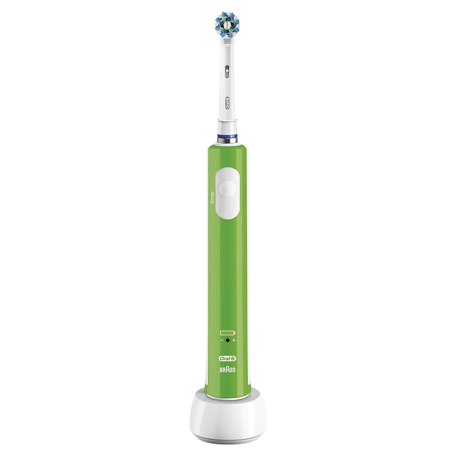 Periuta de dinti electrica Oral-B PRO 600 Color Edition Verde, Cross Action, 1 program, 1 capat