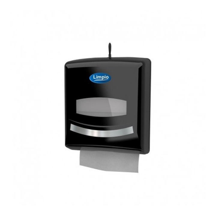 Dispenser prosoape pliate, Limpio, DP1000ZB, plastic ABS, negru