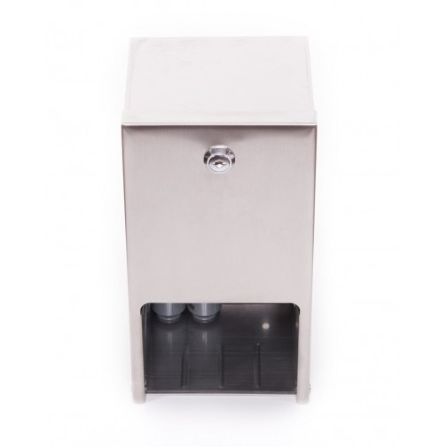 Dispenser pentru hartie igienica, inox, inchidere cu cheie