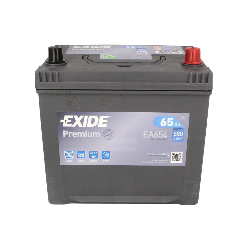 Автомобилен акумулатор Exide Premium 65Ah 580A EA654 - EMAG.bg