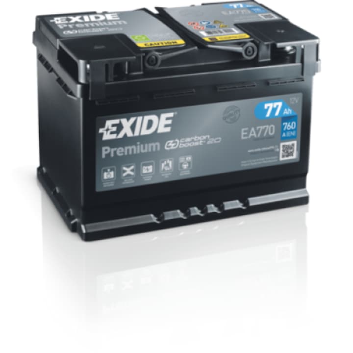 Baterie auto Exide Premium 77AH EA770 Baterie auto Exide Premium 77AH EA770